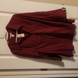 dress barn long sleeve red blouse size 22/24w